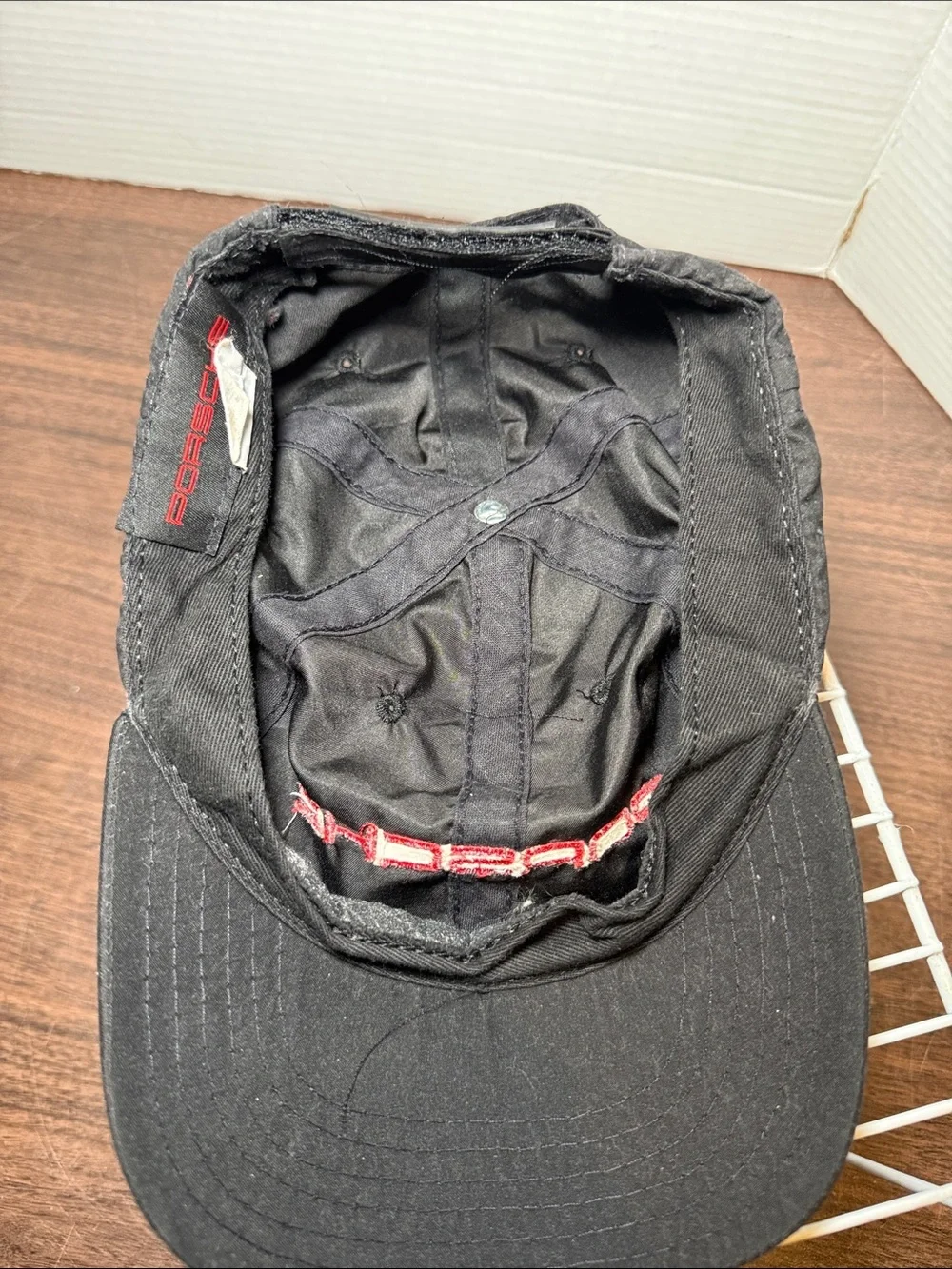 Vintage 90s Embroidered Porsche Dad Hat Black
